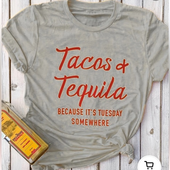 Tops - ****SOLD*****𝅺tacos & Tequila gray graphic t-shirt size 2XL
